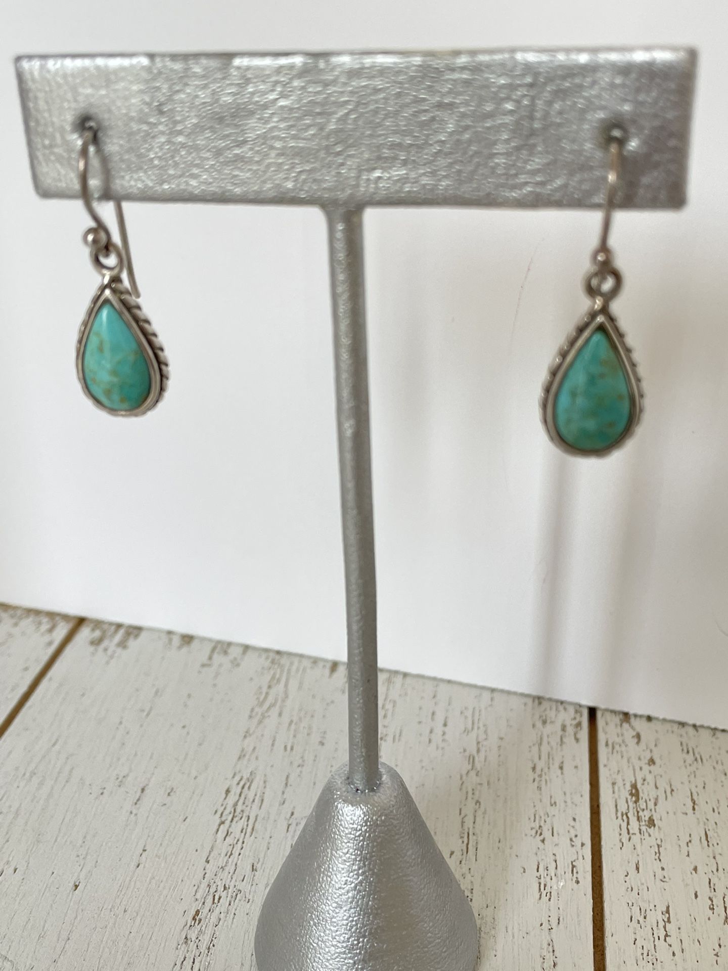 Silver 925 With Turquoise Stone Earrings