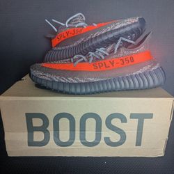 Adidas Yeezy Boost 350 V2 Sneakers "Carbon Beluga" Men's Size 11