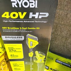 RYOBI


Was $399.09


40V HP Brushless
650 CFM 160 MPH
Cordless Leaf Blower
and Carbon Fiber
String Trimmer with
4Ah Battery and
Charger


$299.00


(