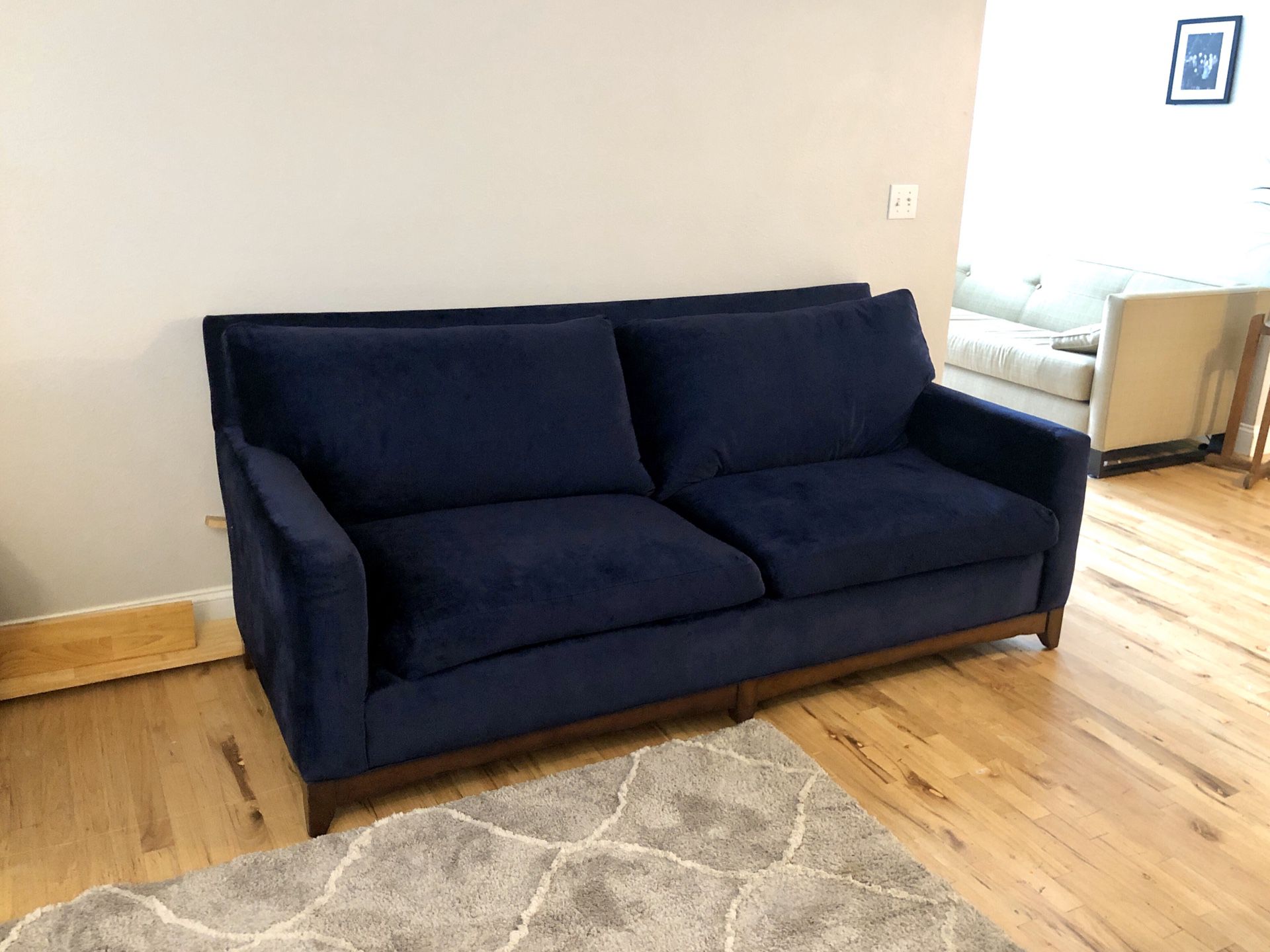 Hickory Chair Custom Velvet Couch Sofa