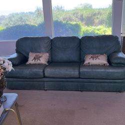 Green Leather Couch