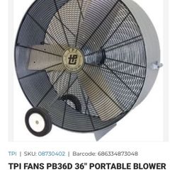TPI Industrial Fan  Great Working Condition   