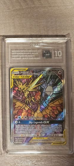 Moltres Zapdos Articuno GX SM210 Gem Mint Tag 10