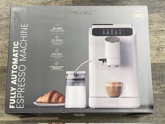 Thyme & Table Fully Automatic Espresso Machine Sand White