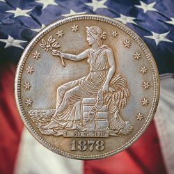 1878-S Trade Dollar Silver Plated Novelty Coin - Circulated