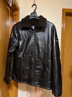 Mens Leather Jacket (Dark brown)
