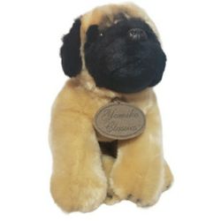 realistic pug plush Russ Berrie Yomiko Classics 10" dog with collar