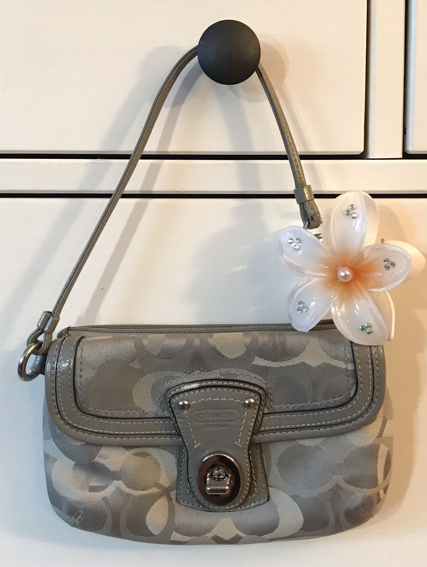 Y2k Grey Coach Legacy Wristlet/purse