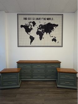 custom refurbished vintage dresser set