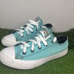 CONVERSE Chuck Taylor ALL STAR Low Top Size 3 Aqua Teal Blue Sneaker