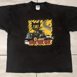Vintage 90s CAT Diesel Power Trucker Shirt Size 2XL Cover Your Rear