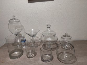 Large candy jars 8 pieces