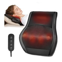 Neck and Back Massager for Pain Relief Deep Tissue with Heat, Shiatsu Shoulder Massager with Bi-Directional Rotating Head for Neck, Back, Shoulders, a