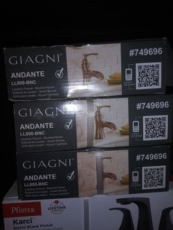 Giagni bathroom faucet brushed nickel. $64.99 EACH