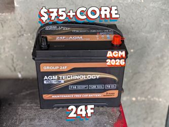 AGM Car Battery Group Size 24f