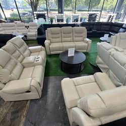 Premium Recliner 3Pcs Living Room Set / Juego De Sala De Estar De 3 Piezas Reclinable Premium