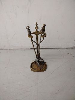 Antique 5 Piece Fireplace Set