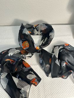 Cute Halloween scarf / silky material / sheer