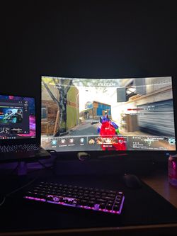 Monitor and keyboard