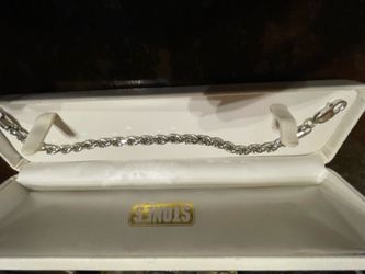 925 Italian sterling silver Diamond Cut rope bracelet