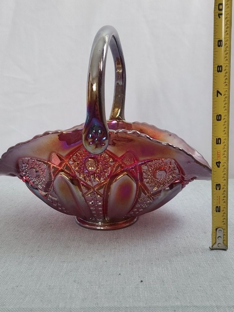 Carnival Glass Basket