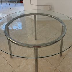 Round Glass Dining Table For 4