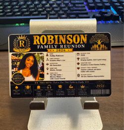 Custom Family Reunion Novelty PVC Card – Personalized Keepsake Gift