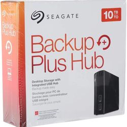Seagate Backup Plus Hub 10 TB External Desktop Hard Drive Orginal Box