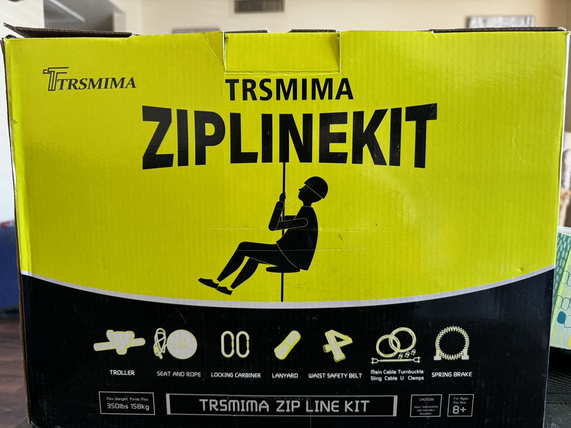 Zi Line Spring Zip Line Kit - Zip line Spring Brake And Safety Harness - Zip Line ...