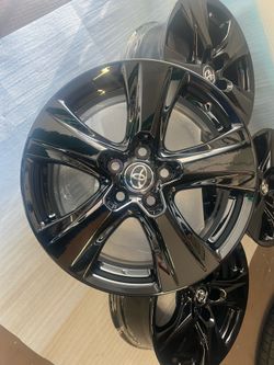 Toyota rav4 rims 17” OEM Factory Wheels Rines new gloss black powder coated ( exchange available )( Cambio Disponible ) fits Rav 4 Sienna Highlander T