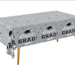 2025 Graduation Decorations (2 Plastic Table, Plates & Napkins)