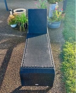 Black outdoor lounger