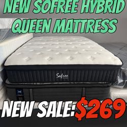 NEW SOFREE HYBRID QUEEN MATTRESS 