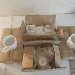 24 8oz White Coffee Mugs