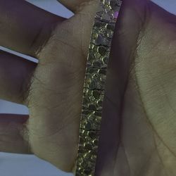 14k Gold Nugget Bracelet