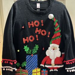 Adorable Ho Ho Ho Santa Christmas Sweater. Size XL.