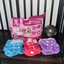 Reusable, disposable female diapers & toy