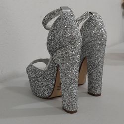 Glitter Pumps 6" Heel - Worn Once "HEY CINDERELLA"