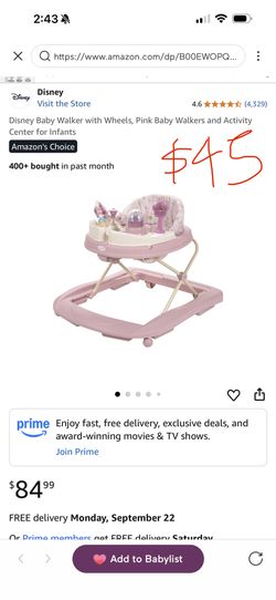 Baby Walker With Wheels (Disney Princess)