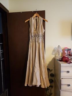 Formal Metallic Gold Gown