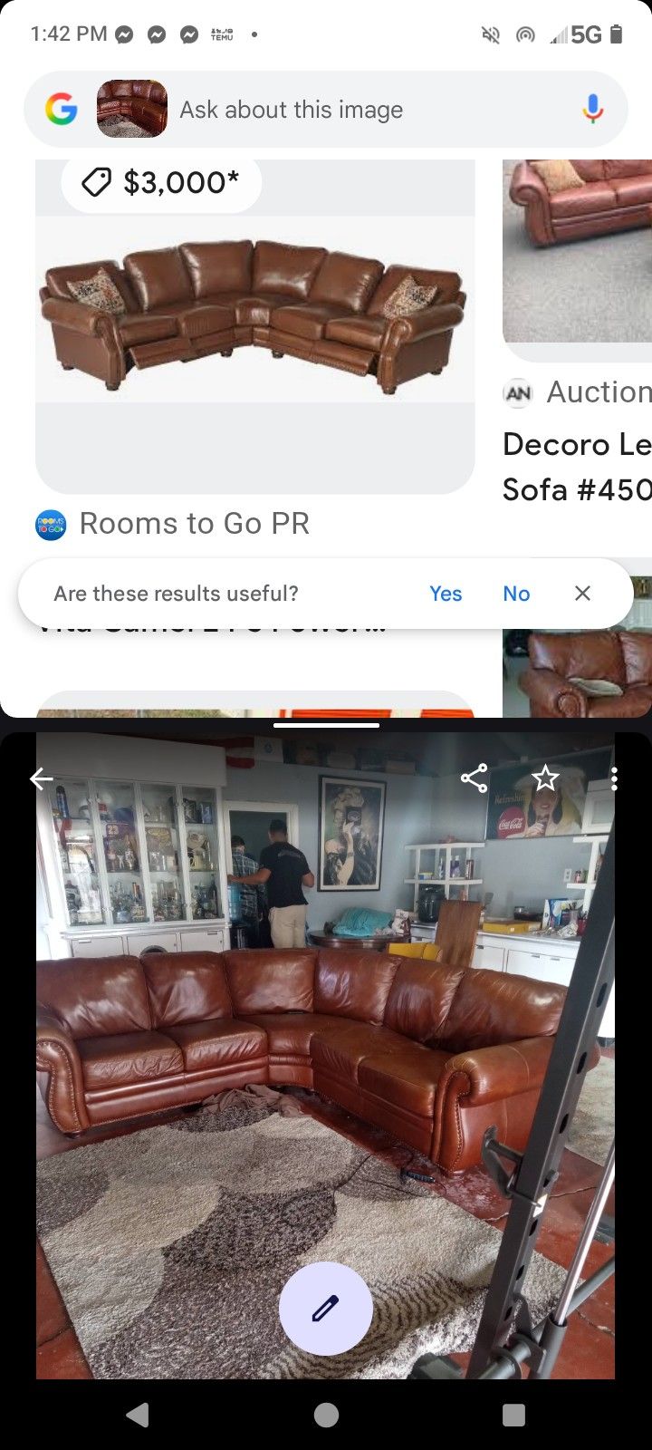 Brown Leather Couches