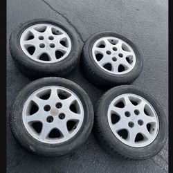 4 - 195/55r15 4x4.5 4x114.3 Stock Nissan Sentra 240sx Accord Wheels Rims Tires!!!
