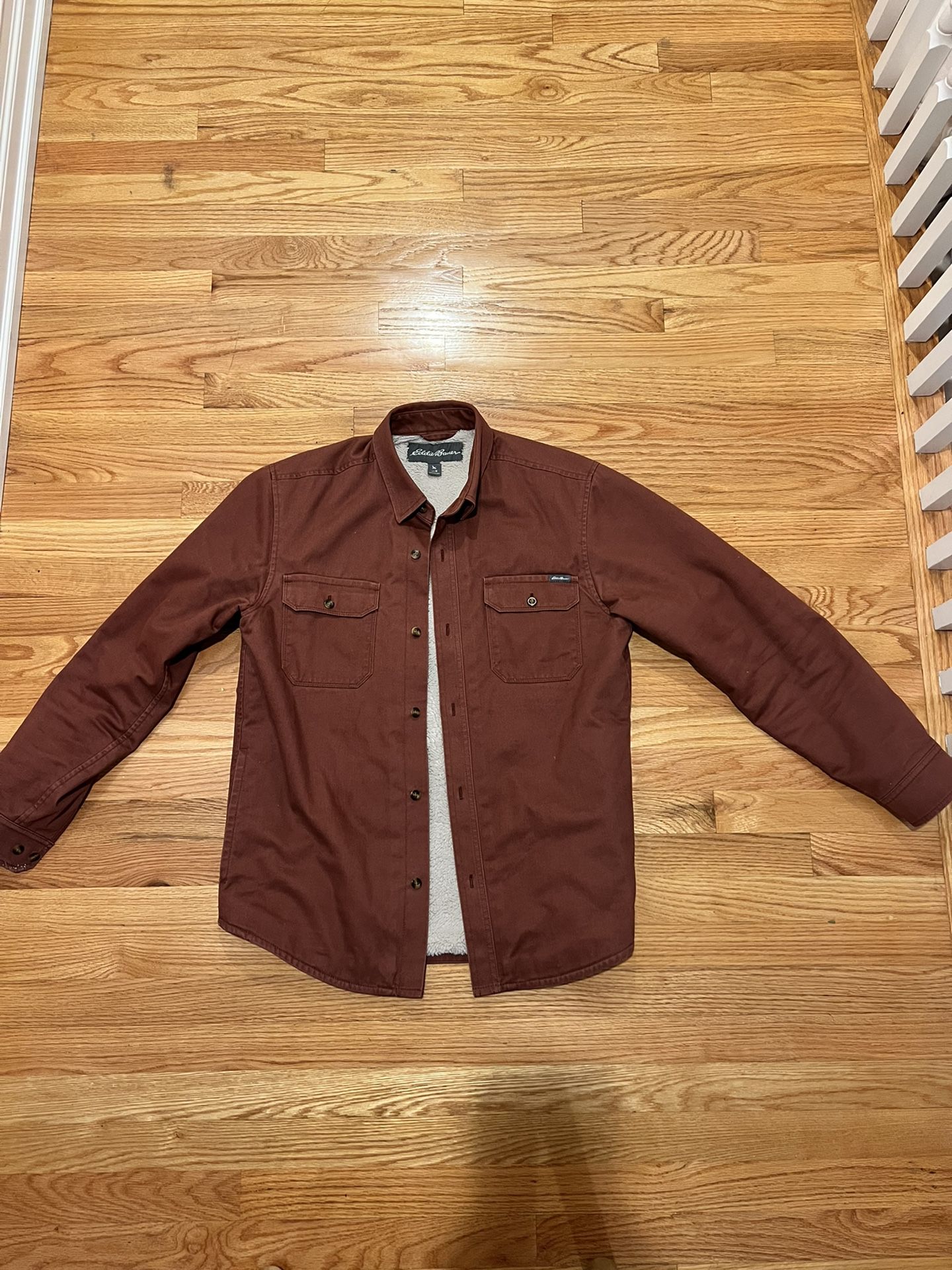 Men’s Eddie Bauer Sherpa-Lined Shirt Jacket - Size M