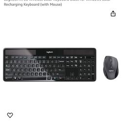 Logitech K750 Wireless Solar Recharging Keyboard Black (with Mouse)