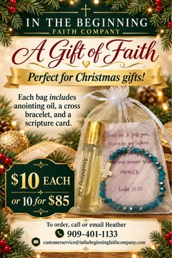 Holy Anointing oil + bracelet + scripture card