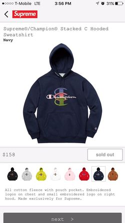 Supreme x Champion Stacked C size L