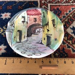 Vintage Hand Painted Italian Porcelain Dish