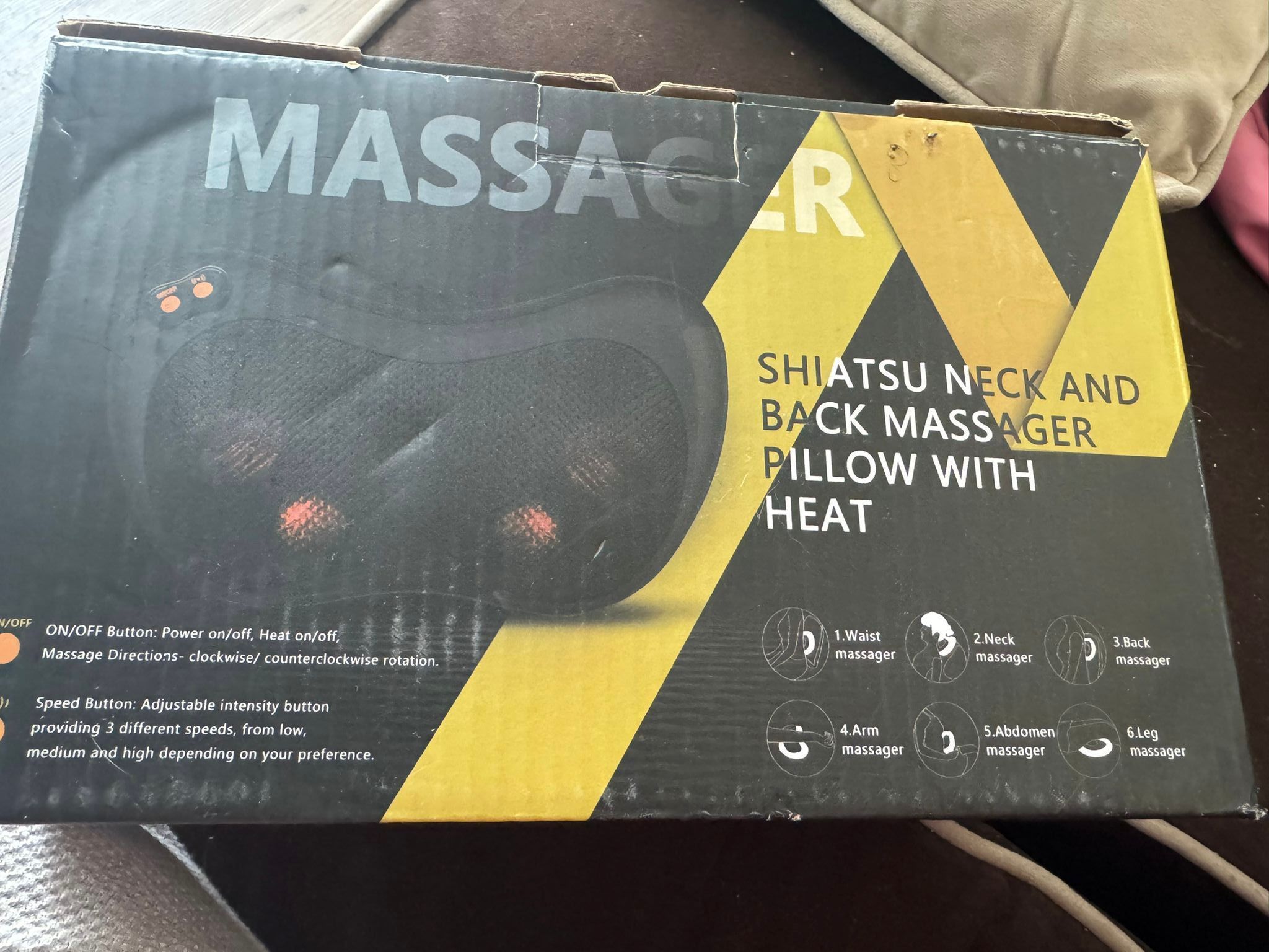 Shiatsu Neck And Back Massager Pillow