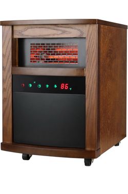 Infrared Space Heater with Wood Cabinet