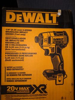 Dewalt max xr 1/4" impact